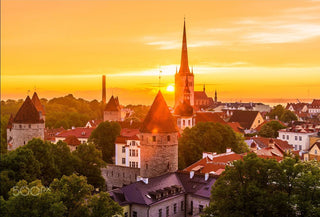 PVC fotoprint " Päikesetõus Tallinn"