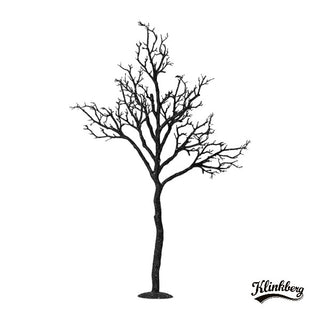 Artificial wood black glossy